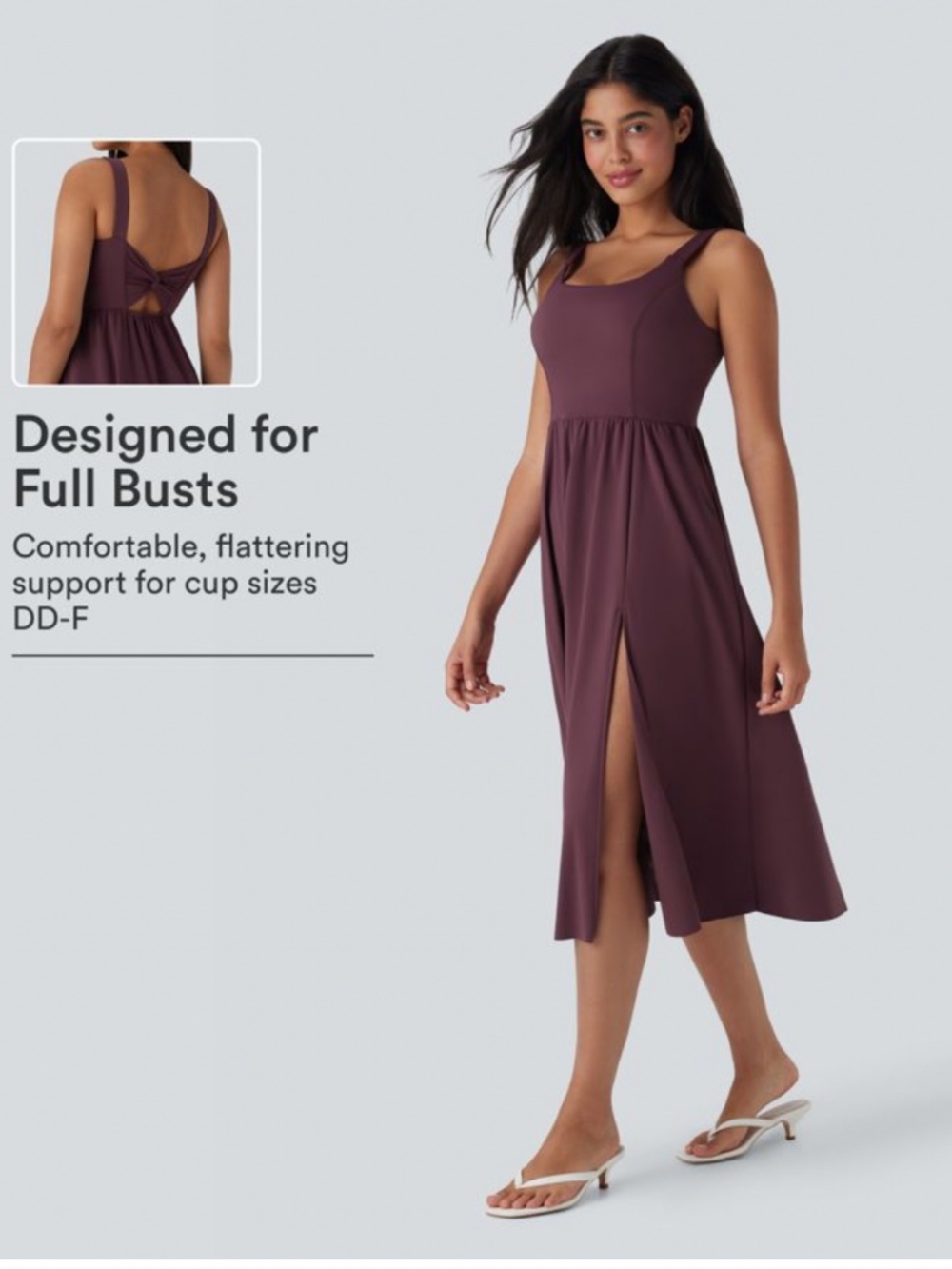 Halara SoftlyZero Midi Dress DD-F Cup